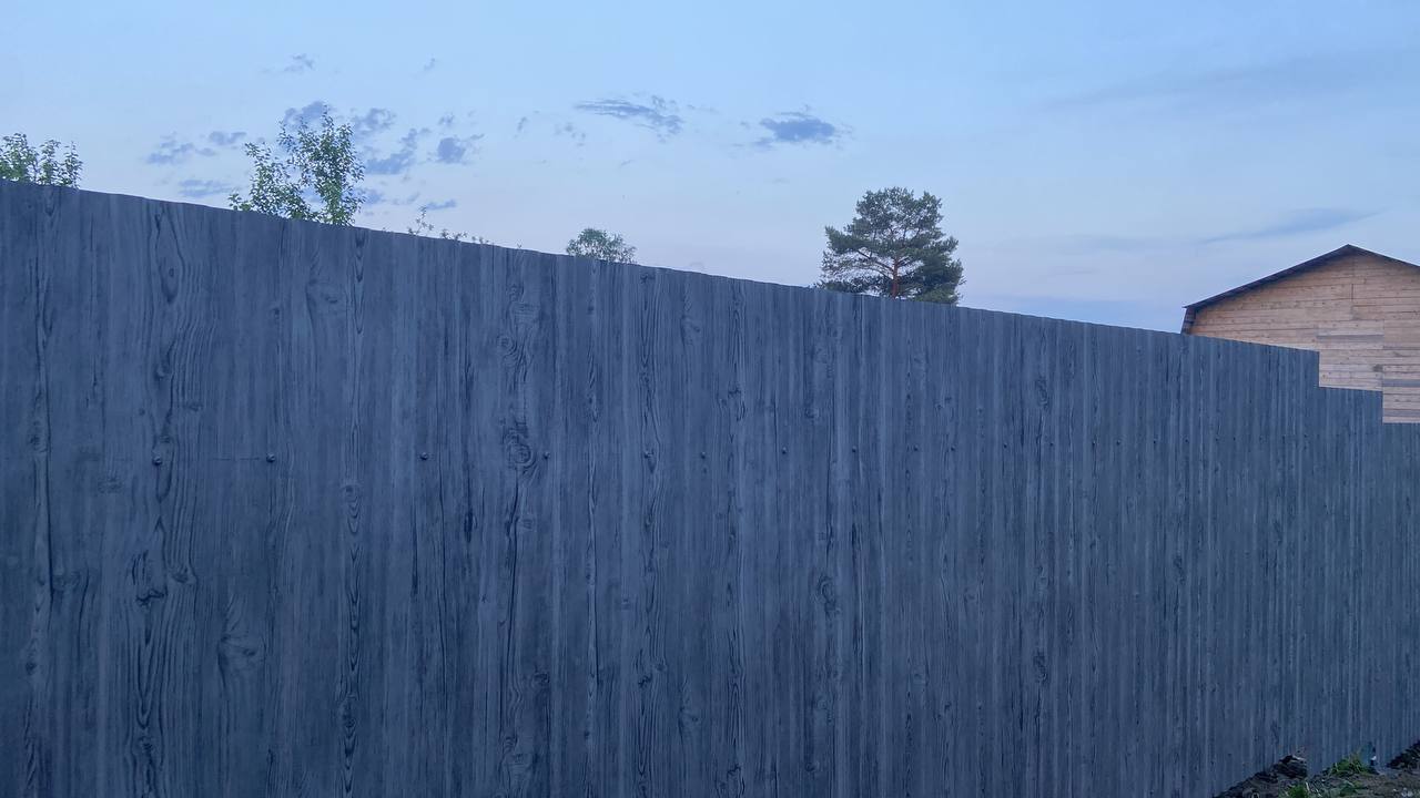 Забор из профнастила НС-10 42м Светлая Береза SteelArt фото 4 в Мытищах